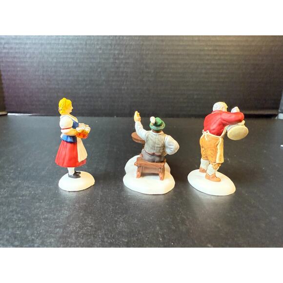 Dept 56 AT THE OCTOBERFEST Set of 3 Alpine Christmas Village Accessory 56302 - Picture 4 of 14